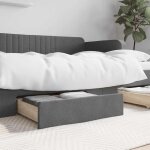 Tiroirs de rangement dessous de lit 2 pcs gris foncé vidaxl Tiroirs de rangement dessous de lit 2 pcs gris foncé vidaxl