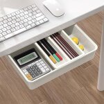 Tiroir sous bureau, tiroir rangement bureau, organiseur de tiroirs auto - adhsifs pour bureau, bote ...