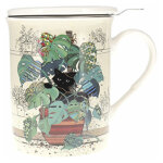 Tisanire chaton et monstera avec infuseur