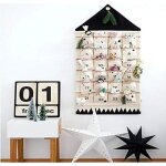Tissu du calendrier de l'avent 24 jours, calendrier de l'avent, calendrier de nol pour suspendre des ...