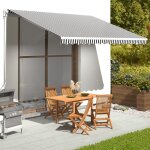 Vidaxl - tissu de remplacement pour auvent anthracite et blanc 4x3 m