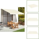 Tissu de remplacement pour auvent cr�me 4x3, 5 m - tissu d'ombrage - auvent de jardin - toile d'ext�rieur ...