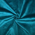 Tissu en velours doubl polaire bleu paon 140 cm