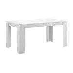 Ebuy24 - titan table de salle � manger 160 / 200 cm incl. plaque suppl�mentaire blanche.