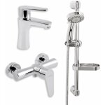 Titania fresh - set de mitigeur de lavabo et de baignoire avec accessoires, chrome sada96061 - novaservis ...
