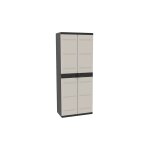Armoire 2 portes en plastique r�sistant aux uv 70x44x176 cm ? 4 �tag�res r�glables ? capacit� 20 kg par ...