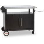 Bbq - toro - chariot de barbecue 103, 5 x 59 x 81 cm, argent / noir table de barbecue avec grande surface ...