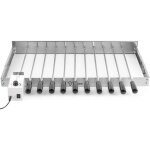 Bbq - toro - gril en acier inoxydable avec 11 brochettes et moteur  l'avant gauche cadre rglable en ...