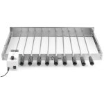 Bbq - toro - gril en acier inoxydable avec 10 brochettes et moteur � l'avant gauche cadre r�glable en ...