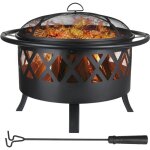 Tlgreen brasero exterieur pour jardin, Ø 81 cm foyer, avec protection anti - étincelles et tisonnier, ... Tlgreen brasero exterieur pour jardin, Ø 81 cm foyer, avec protection anti - étincelles et tisonnier, ...