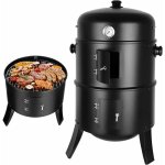 Tlgreen - fumoir 3 en 1, smoker fumoir, barbecue charbon de bois, �44, 5 x 80 cm, avec �vacuation d'air ...