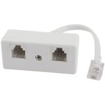Tlily - 6p4c adaptateur de connecteur sparateur ligne tlphonique rj11 mle  double
