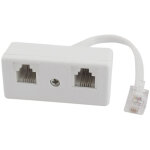 Tlily - 6p4c adaptateur de connecteur s�parateur ligne t�l�phonique rj11 m�le � double