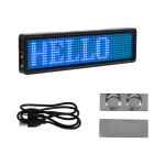 Bluetooth led name badge rechargeable signe bricolage programmable affichage du tableau de messages droulant ...