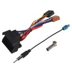 Tlily - c�ble de faisceau c�blage d'alimentation iso audio st�r�o voiture pour 207 307 407 adaptateur ...
