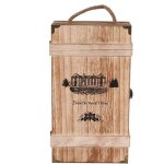 Vintage bois 2 bote de bouteille vin rouge casier caisse stockage porter prsentoir fte d'anniversaire ...