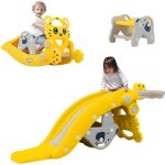 Magicfox - toboggan - cheval  bascule 4 en 1 avec panier de basket, kit de jeu avec sige amovible, ...