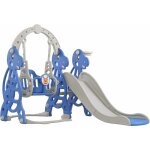 Toboggan pour enfants - balan�oire et toboggan - avec panier de basket - ball - toboggan pliable - robuste ...