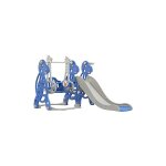 Toboggan pour enfants - balanoire et toboggan - avec panier de basket - ball - toboggan pliable - robuste ...