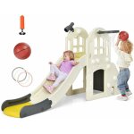 Toboggan pour enfants, glissi�re de toboggan 6 en 1 avec rail de protection haut, p�dale d�tachable et ...