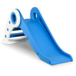 Homcom - toboggan enfant pliable 3  6 ans usage intrieur extrieur dim. 120l x 50l x 56h cm hdpe bleu ...