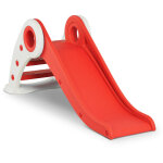 Homcom - toboggan enfant pliable 3  6 ans usage intrieur extrieur dim. 120l x 50l x 56h cm hdpe rouge ...