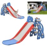 Uisebrt - toboggan pour enfants pliable toboggan pour enfants avec panier de basket - ball, toboggan ...