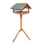 Toboli mangeoire sur pied ? 119 cm ? en bois, toit en bitume, rsistsant aux intempries ? abri nichoir ...