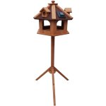 Mangeoire sur pied ? 130 cm ? en bois de sapin ? avec lucarnes et lampe ? abri nichoir pour oiseaux sauvages ... Mangeoire sur pied ? 130 cm ? en bois de sapin ? avec lucarnes et lampe ? abri nichoir pour oiseaux sauvages ...