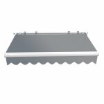 Store banne rtractable manuel ? 2, 5 x 2 m ? anthracite ? montage mural ? marquise solaire auvent pare ...