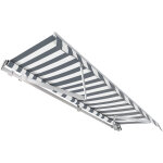 Store banne rtractable manuel ? 3 x 2, 5 m ? anthracite blanc ? montage mural ? marquise solaire auvent ...