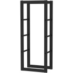 Tag�re pour bois de chauffage ? 100 x 25 x 40 cm ? capacit� 100 kg ? en m�tal rev�tu par poudre ? support ...