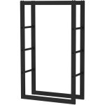 Tag�re pour bois de chauffage ? 100 x 25 x 60 cm ? capacit� 150 kg ? en m�tal rev�tu par poudre ? support ...