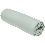 Today - drap housse 100% coton 160x200 cm bonnet 23 cm vert celadon Today - drap housse 100% coton 160x200 cm bonnet 23 cm vert celadon