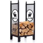 Todeco - etag�re int�rieur support �lev� bois, motif de l'�lan porte - b�ches charge 60 kg, 40x30x80 ...