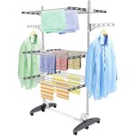 Schoir  linge pliant  3 niveaux, etendoir  linge intrieur en acier inoxydable, sche - linge 2tendoir ...