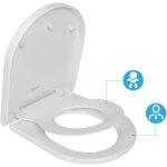 Todot ? abattant wc 2 en 1 pour famille ? si�ge enfant magn�tique amovible ? fermeture douce ? mat�riau ...