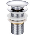 Bonde de lavabo pop - up, vidage clapet push open pour lavabo, chrom� g 1 - 1 / 4' - sans trop - plein ...