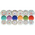 Service de table 18 pi�ces bio porcelaine multicolore