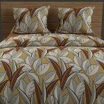 Soleil d ocre - parure housse de couette en coton 57 fils 260x240 cm togo moutarde, par soleil d'ocre ...