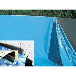 Toi - liner piscine hors - sol swimpool ovale 550 x 366 x 120cm 35 / 40 coloris uni bleu