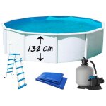 Piscine hors - sol toi magnum ronde 5. 50 x 1. 32m filtre à sable 6m3 / h + echelle sécurité Piscine hors - sol toi magnum ronde 5. 50 x 1. 32m filtre à sable 6m3 / h + echelle sécurité