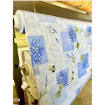 Toile cir�e imprim�e proven�ale - au m�tre - 280 x 140 cm - bleu