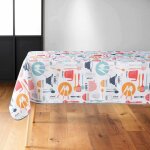 Bricoline - toile cir�e rectangulaire - 140x240 cm - ustensiles de cuisine - multicolore