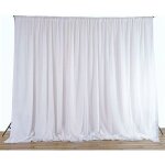 Unho ? toile de fond mariage 3x3m ? rideau blanc en soie de glace ? d�coration �l�gante pour r�ception ...
