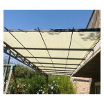 Direct filet - toile d'ombrage pergola 5x4 m perm�able avec ?illets � poser sur une structure couleur: ...
