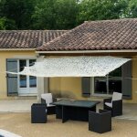 Werka pro - toile d'ombrage ajoure beige 120 g / m2 2 x 3m