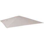 Hhg - toile pour parasol de luxe 113 3, 5x3, 5m (Ø4, 95m) polyester 4kg, crème - gris Hhg - toile pour parasol de luxe 113 3, 5x3, 5m (Ø4, 95m) polyester 4kg, crème - gris
