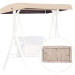 Toile de rechange pour balancelle, 191x120x23cm housse de rechange 3 places, toit balancelle de jardin, ...