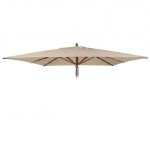 Toile de rechange pour parasol de restaurant en bois hhg - 502b, housse de parasol, carr�e 3 x 3 m, polyester ...